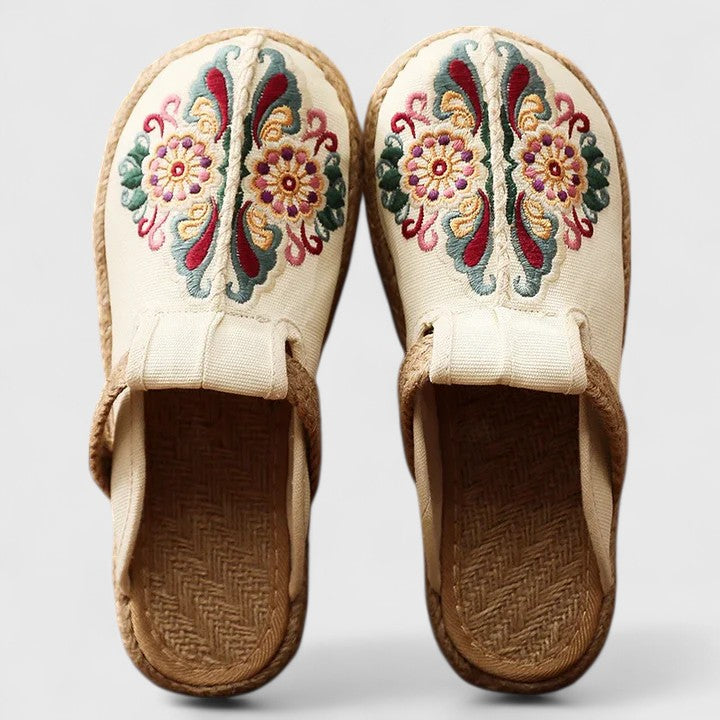 Clarize - Embroidered Ballerina Sandals