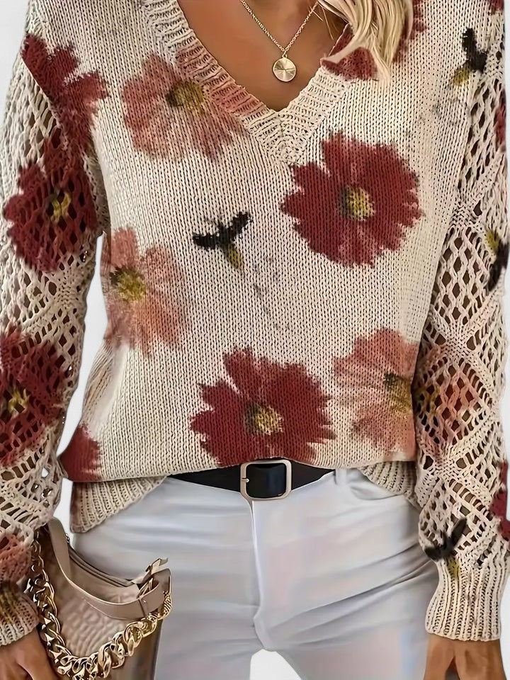 Mirte | Elegant Floral Print Sweater