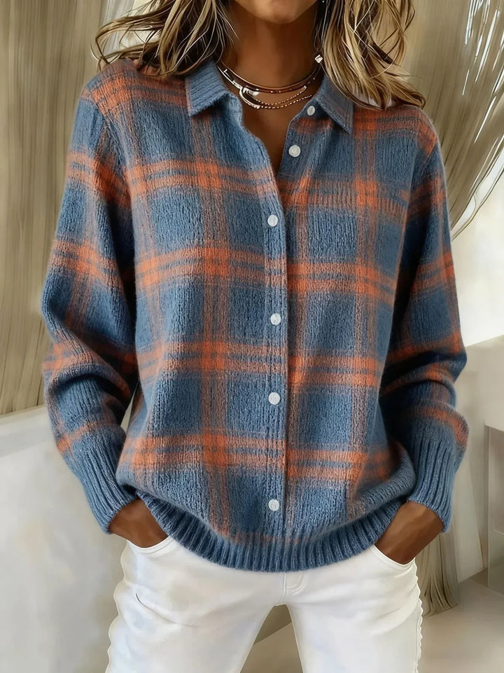 Candela | Checked Knit Blazer