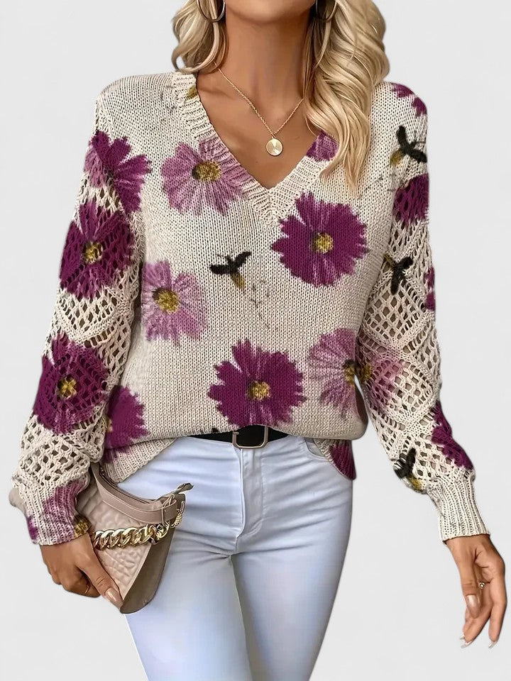Mirte | Elegant Floral Sweater