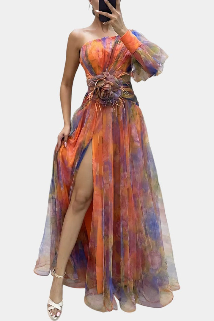 Teodora Asymmetrical Maxi Dress