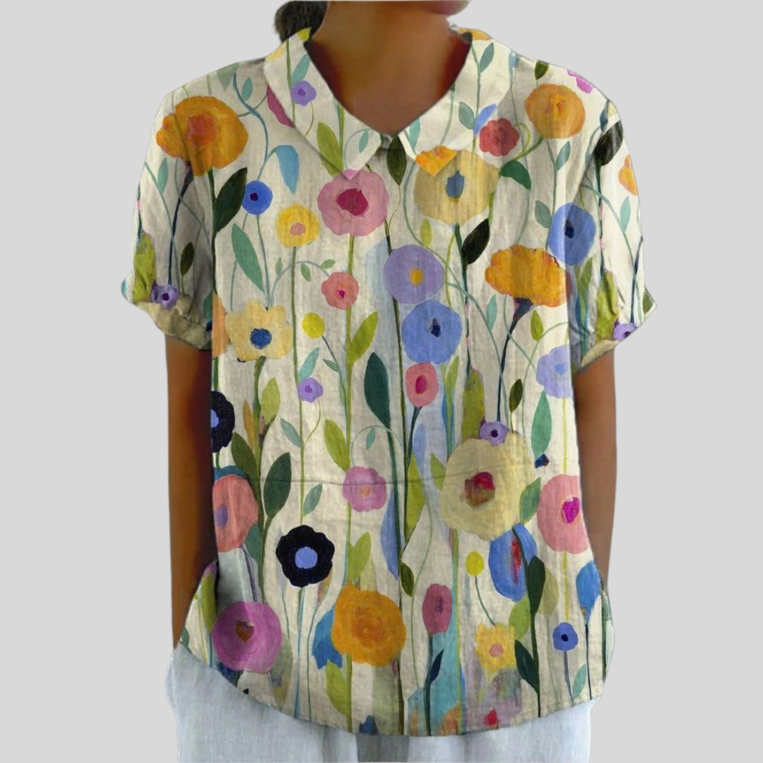 Elegant Floral Top for Comfort