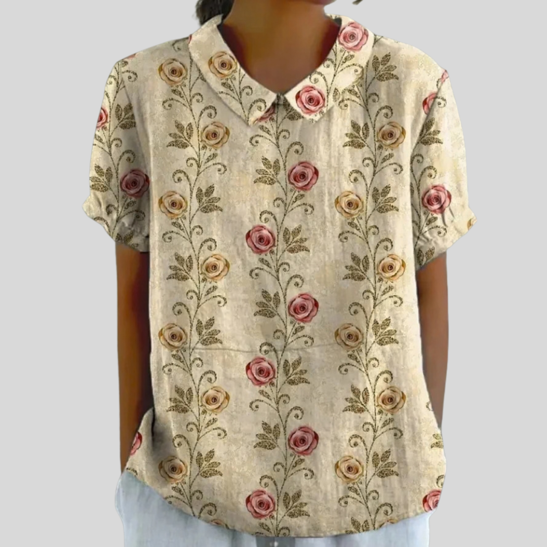 Elegant Floral Top - Comfortable Fit