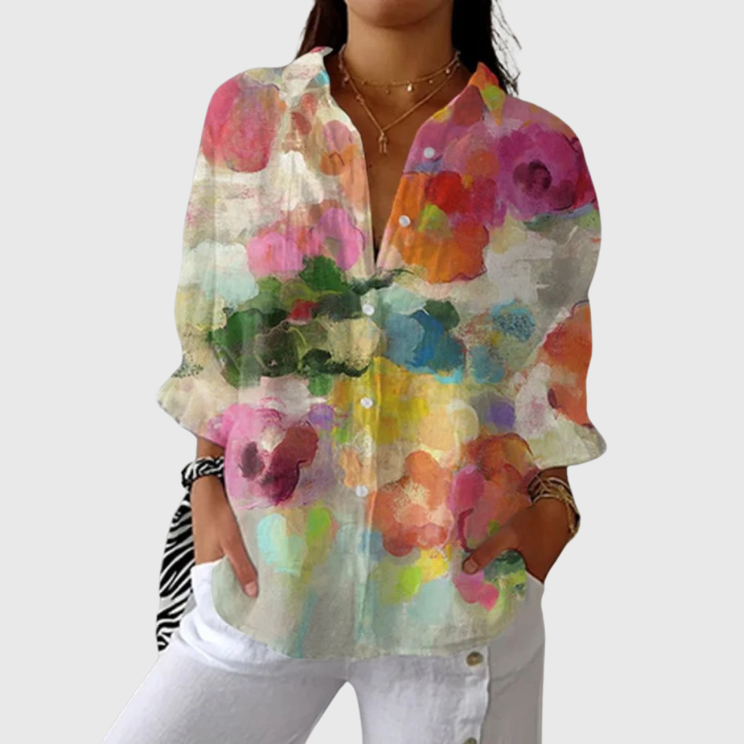 Vibrant Printed Blouse in Lightweight Fabric