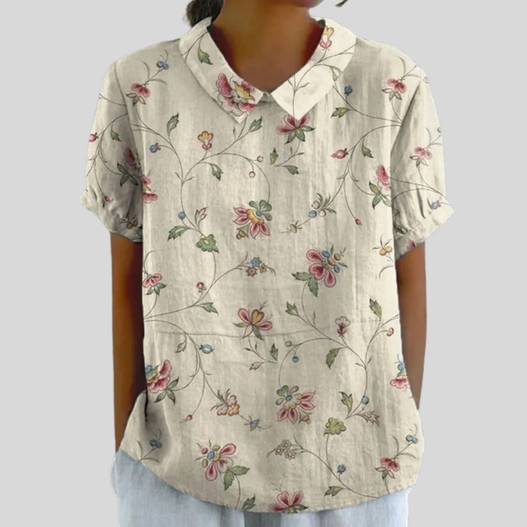 Elegant Floral Comfort Blouse