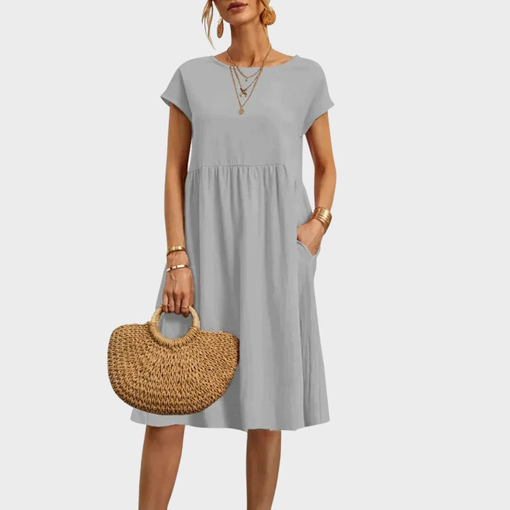 Ankica - Pocket Detail Simple Dress