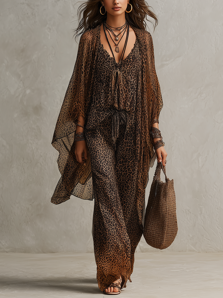 Luxury Boho Leopard 3-Piece Set