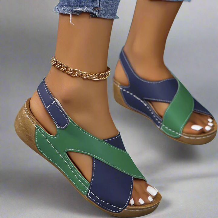 Kendra - Colour Block Orthopaedic Sandals