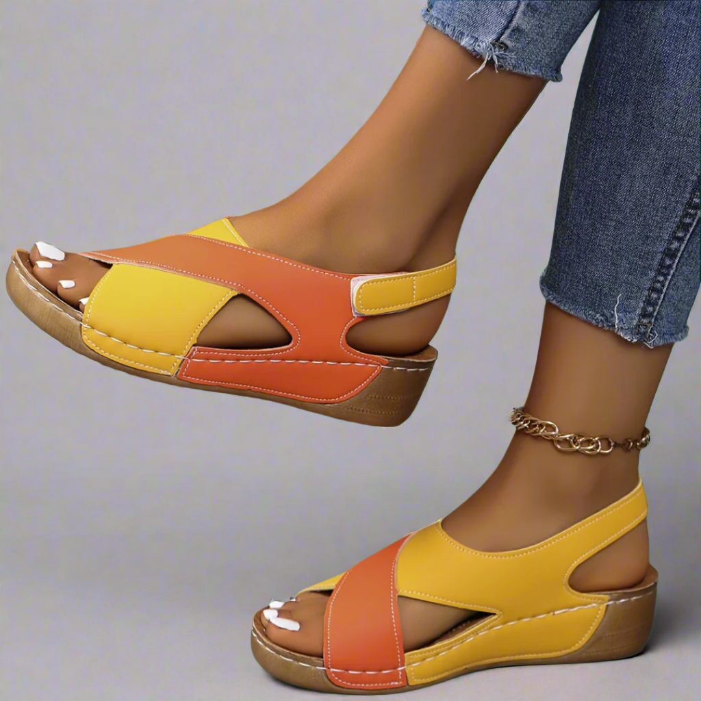 Kendra - Colour Block Orthopaedic Sandals