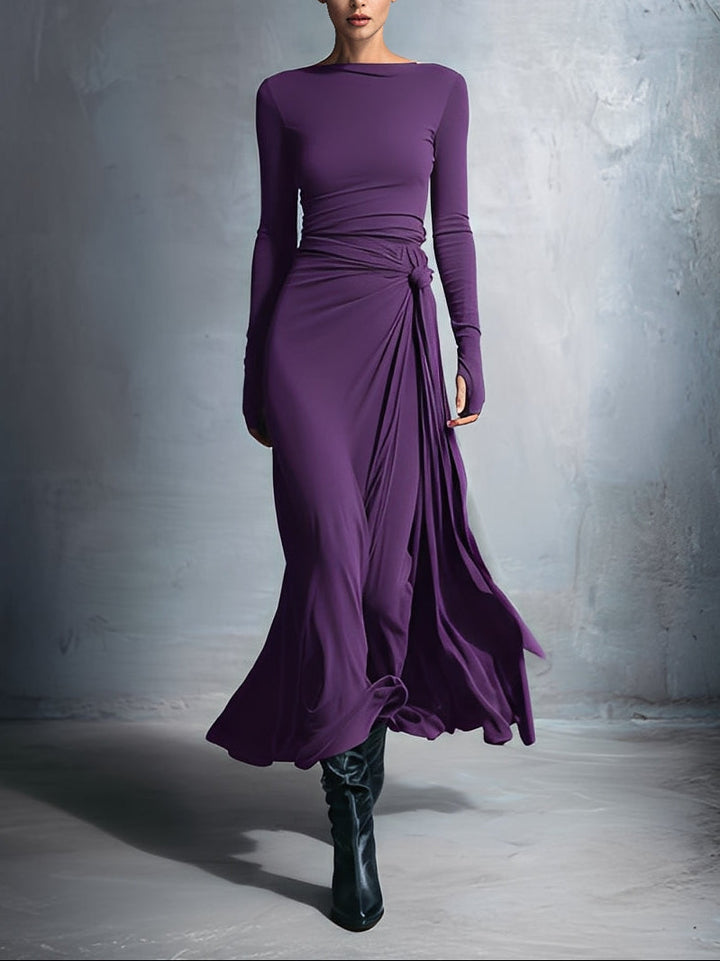 Naomie | Silk Knot Maxi Dress