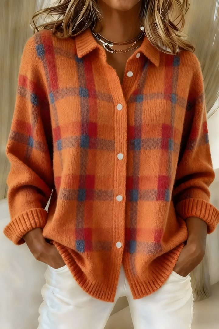 Candela | Checked Knit Blazer