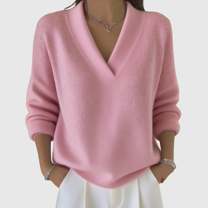 Faye | Soft V-Neck Casual Jumper