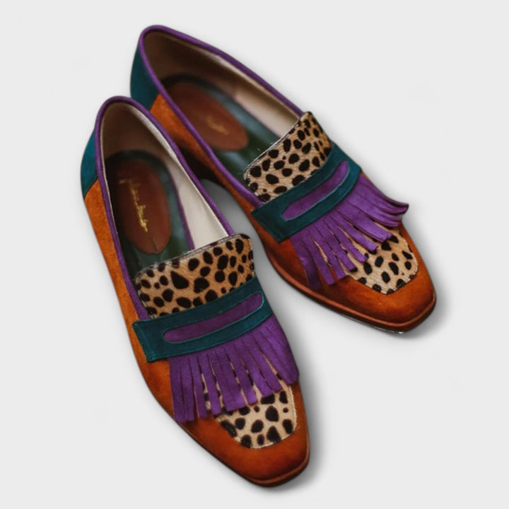 Fallon™ | Brown Leopard Print Moccasins