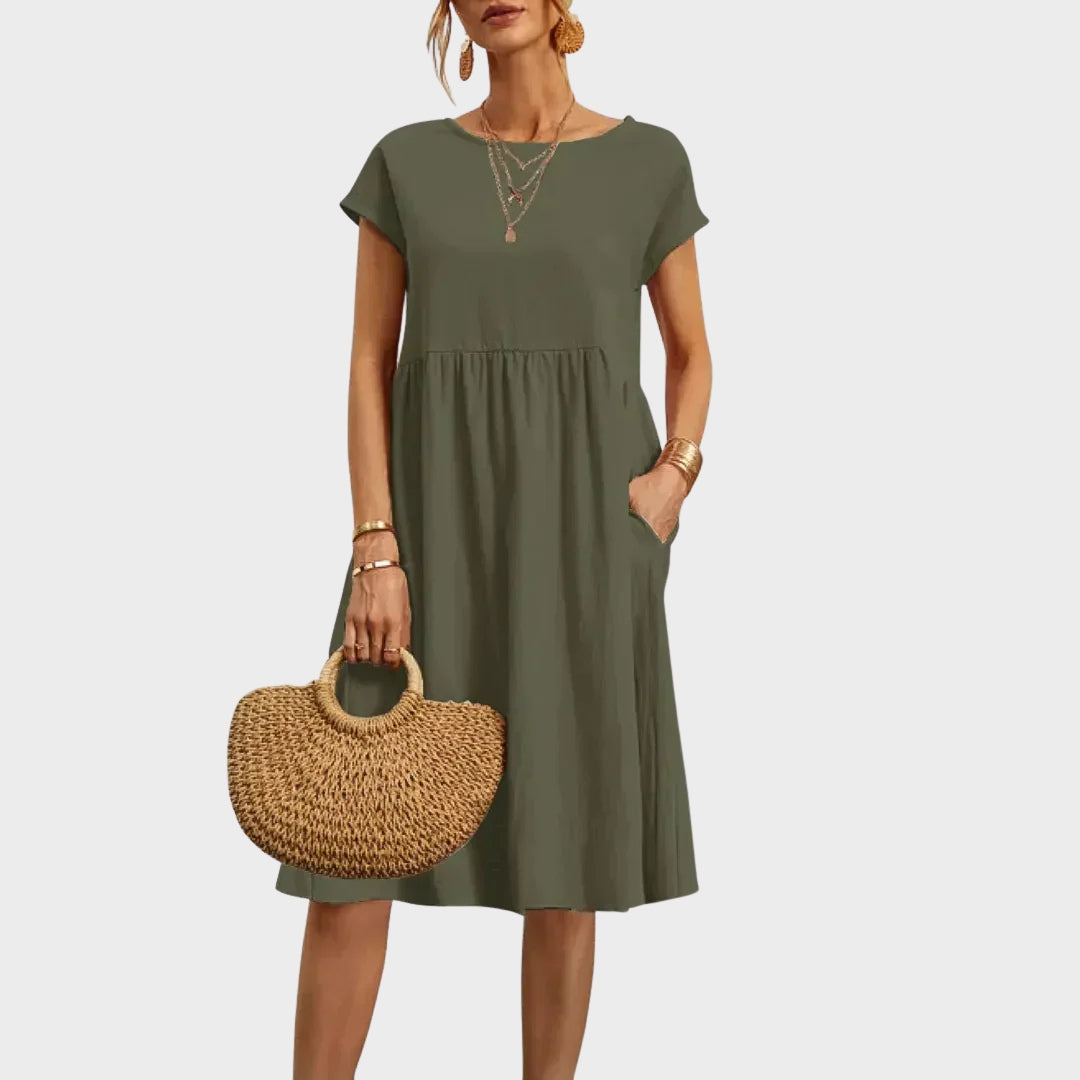 Ankica - Pocket Detail Simple Dress