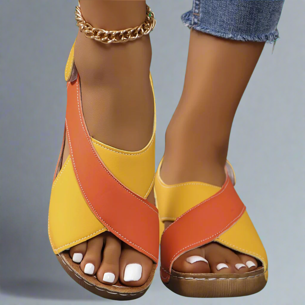Kendra - Colour Block Orthopaedic Sandals