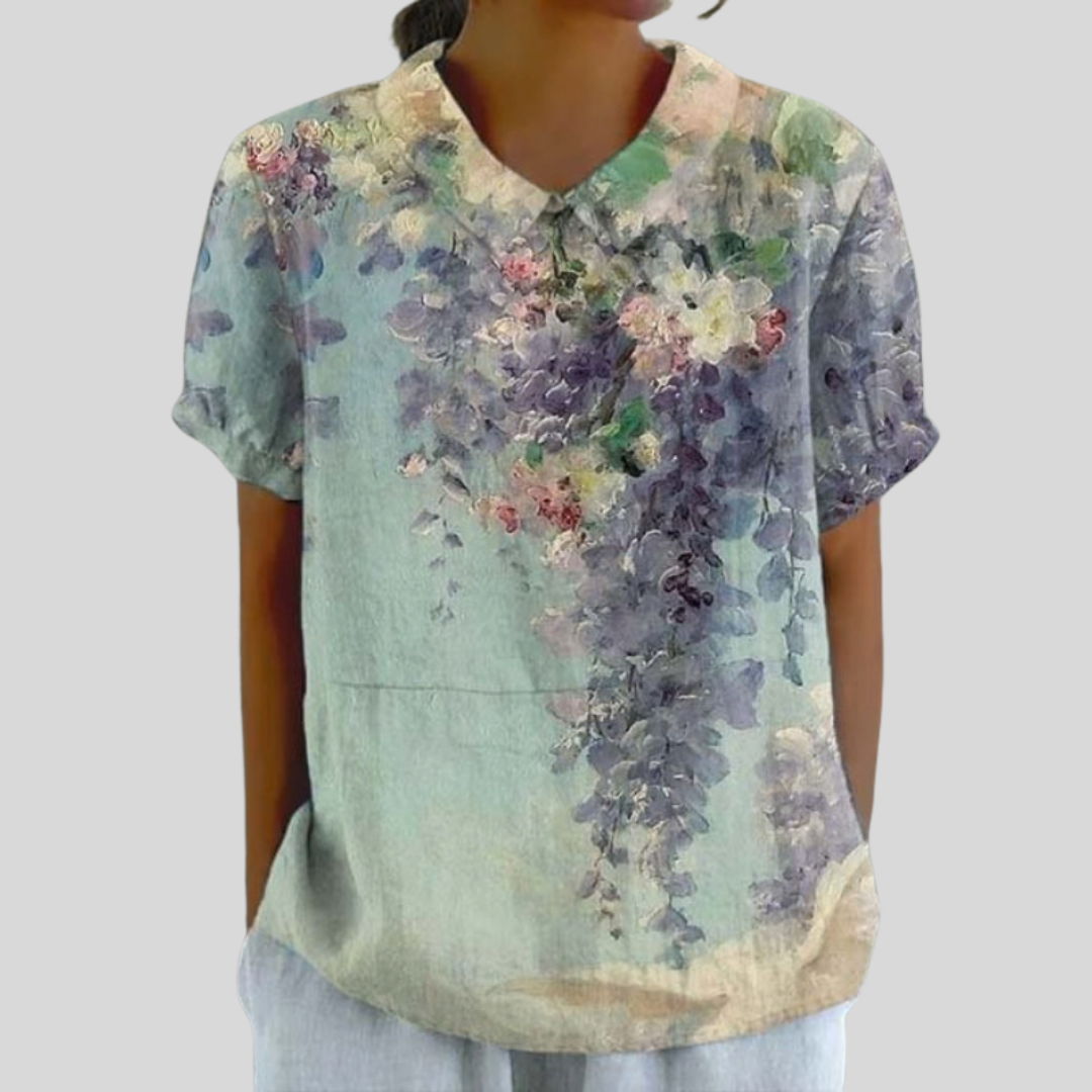 Floral Elegance Top - Comfortable Fit