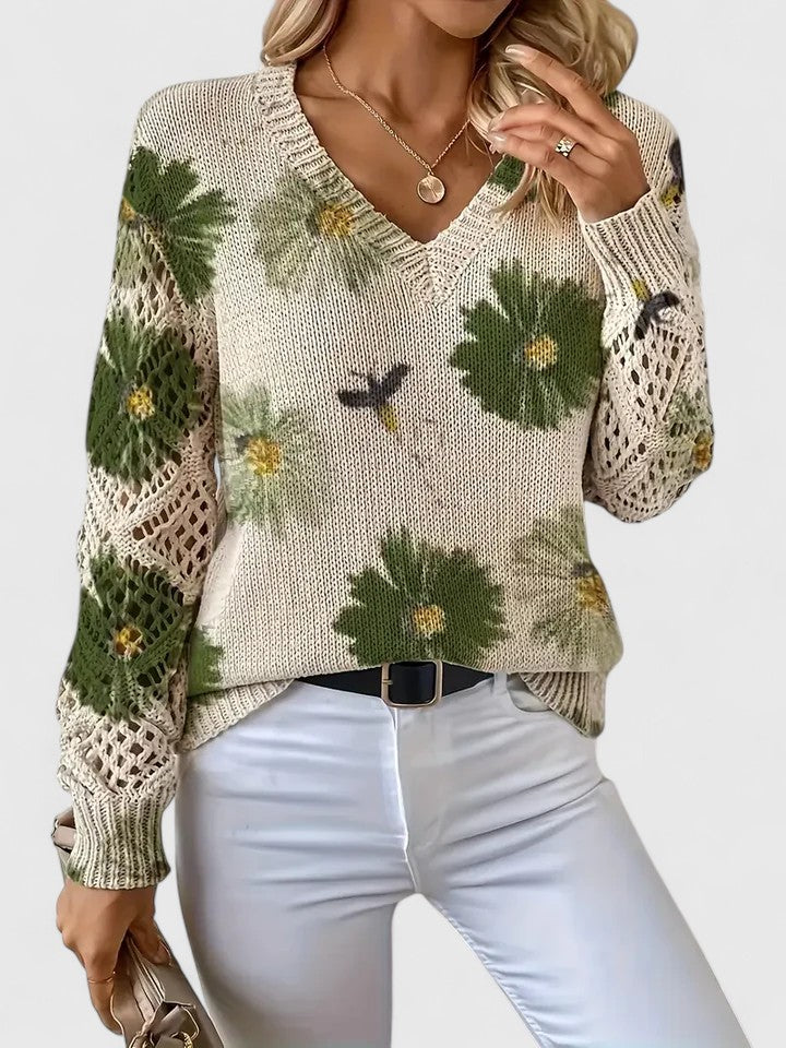 Mirte | Elegant Floral Print Sweater