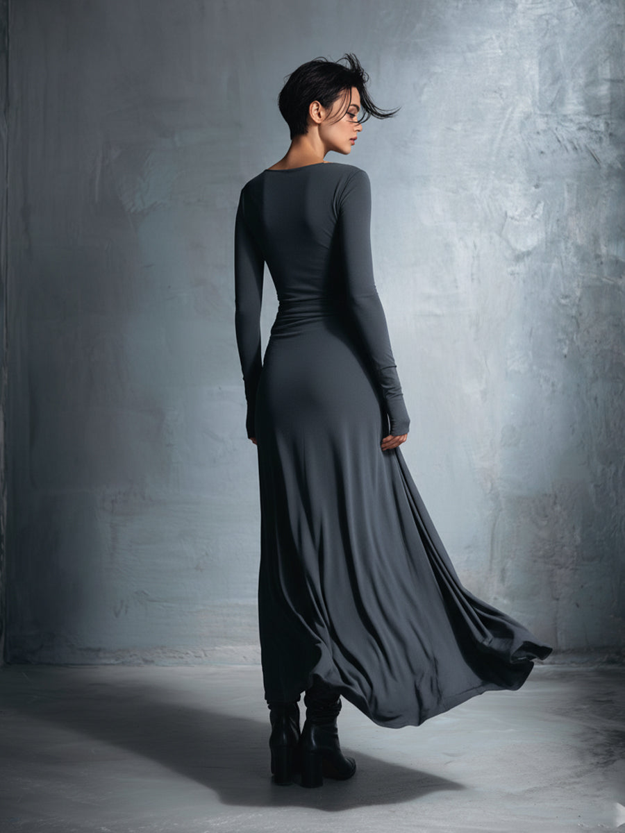 Naomie | Silk Knot Maxi Dress