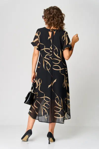Pauline - Elegant Patterned Dress