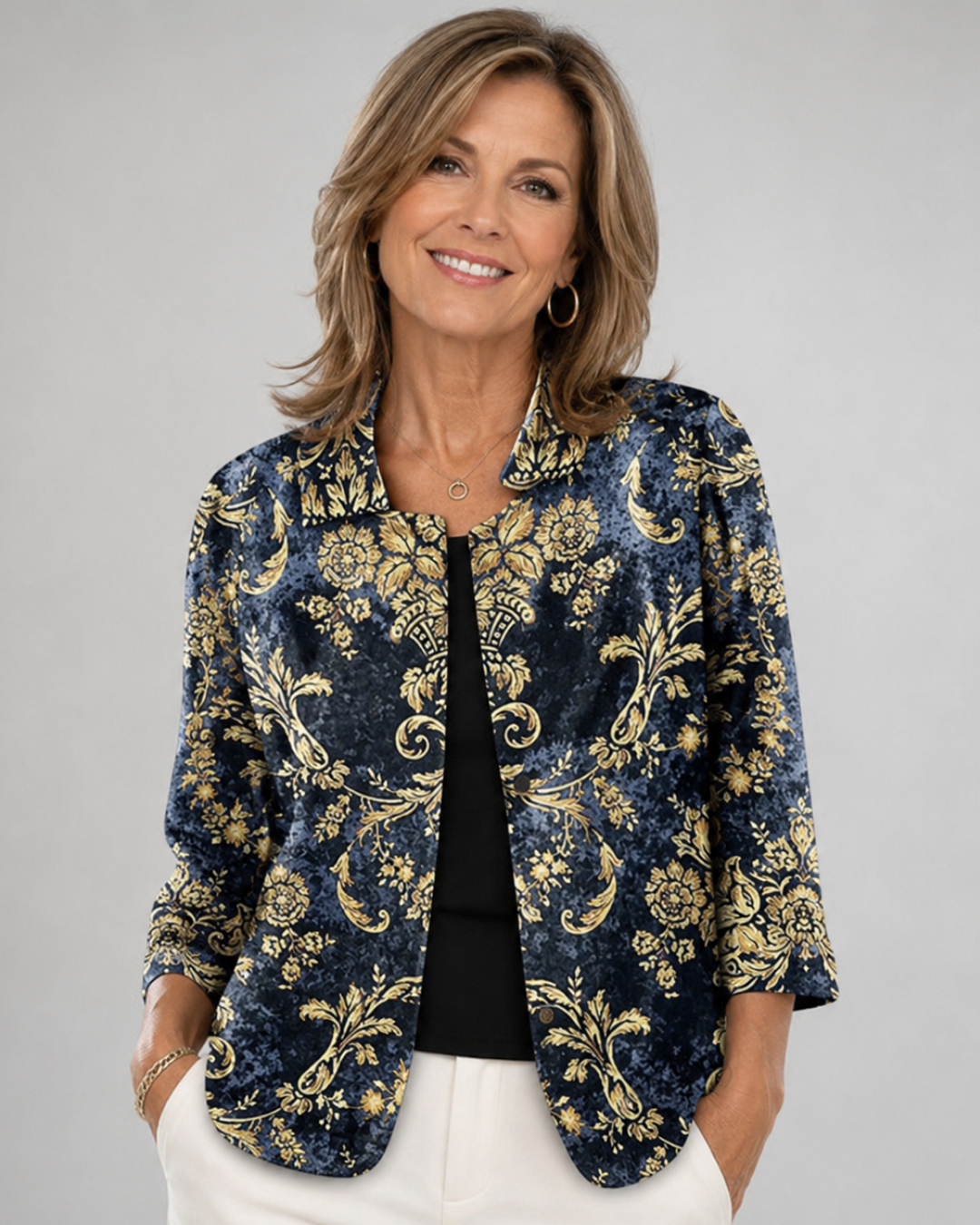 Yvette | Elegant Printed Coat