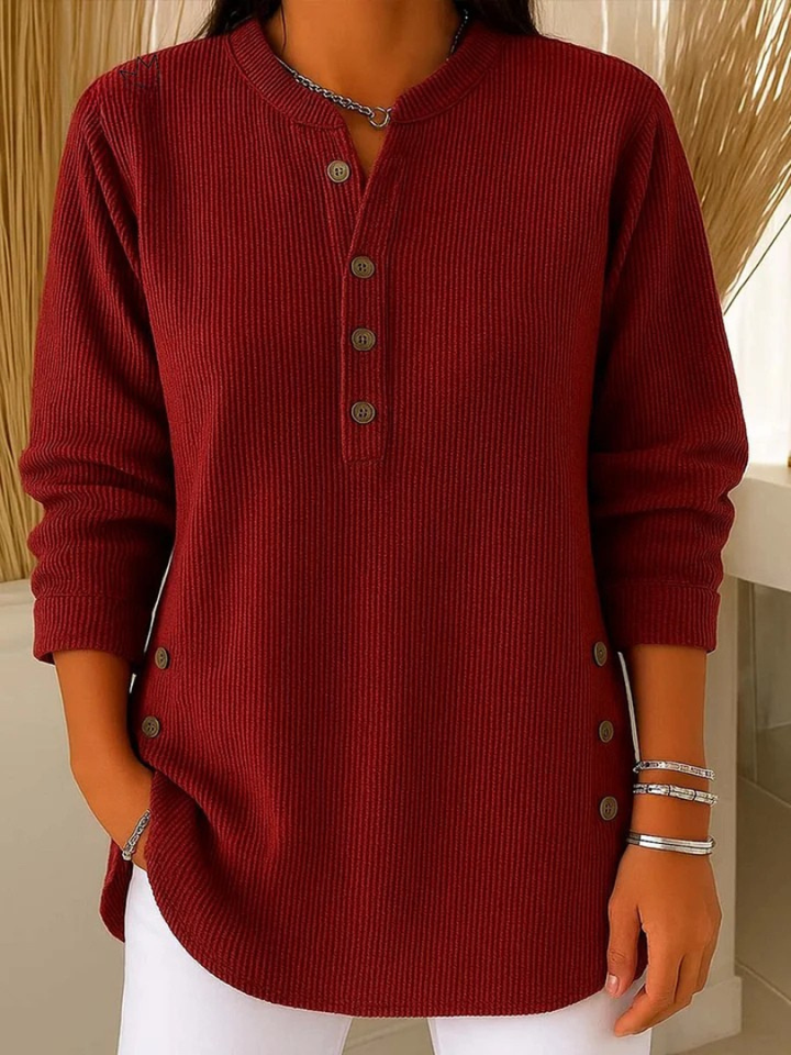 Nièves | Button-Detail Henley Tunic