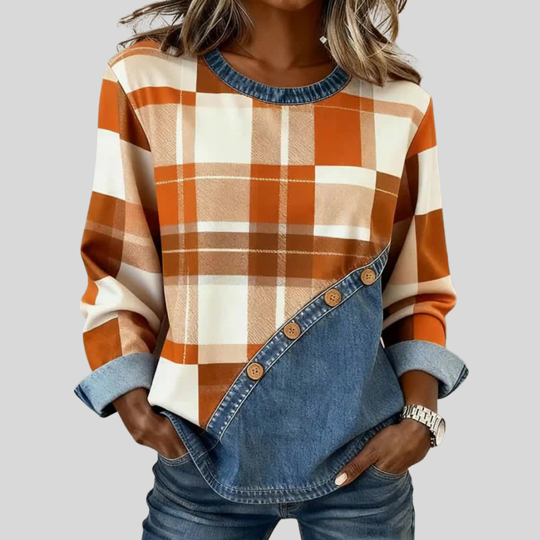 Christina | Sporty Patchwork Blouse