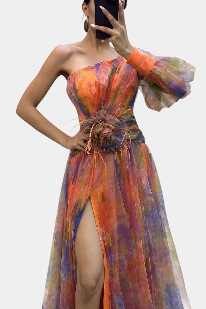 Teodora Asymmetrical Maxi Dress
