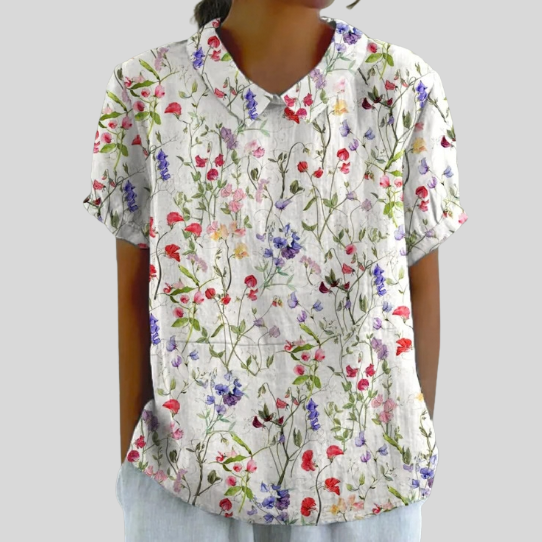 Elegant Floral Top - Comfortable Fit