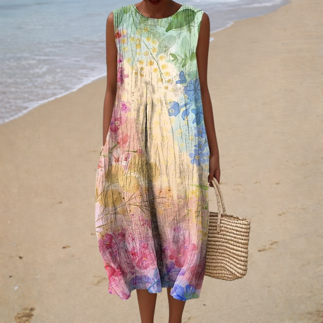 Luxurious Sleeveless Summer Dress