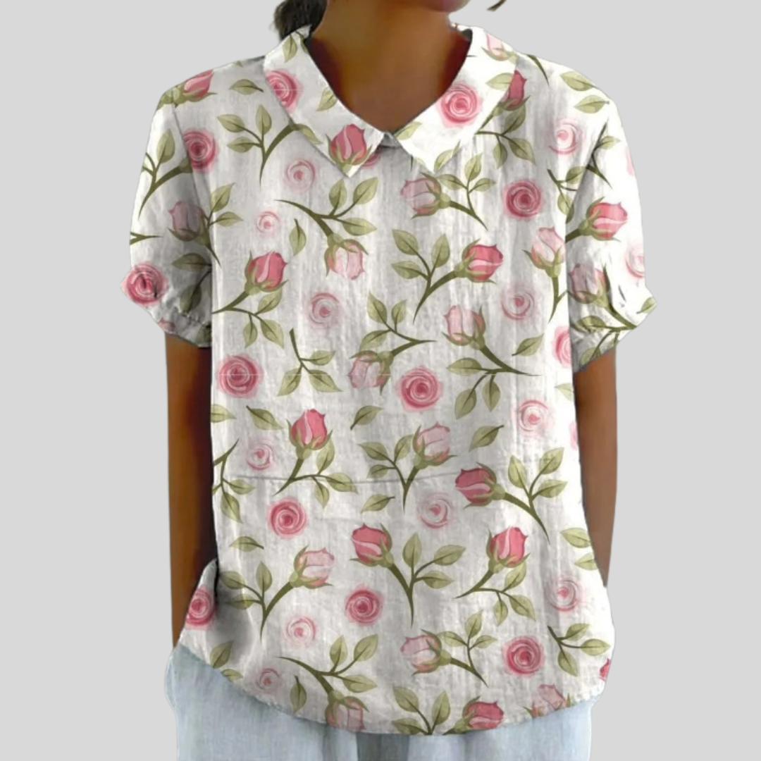 Luxurious Floral Comfort Top