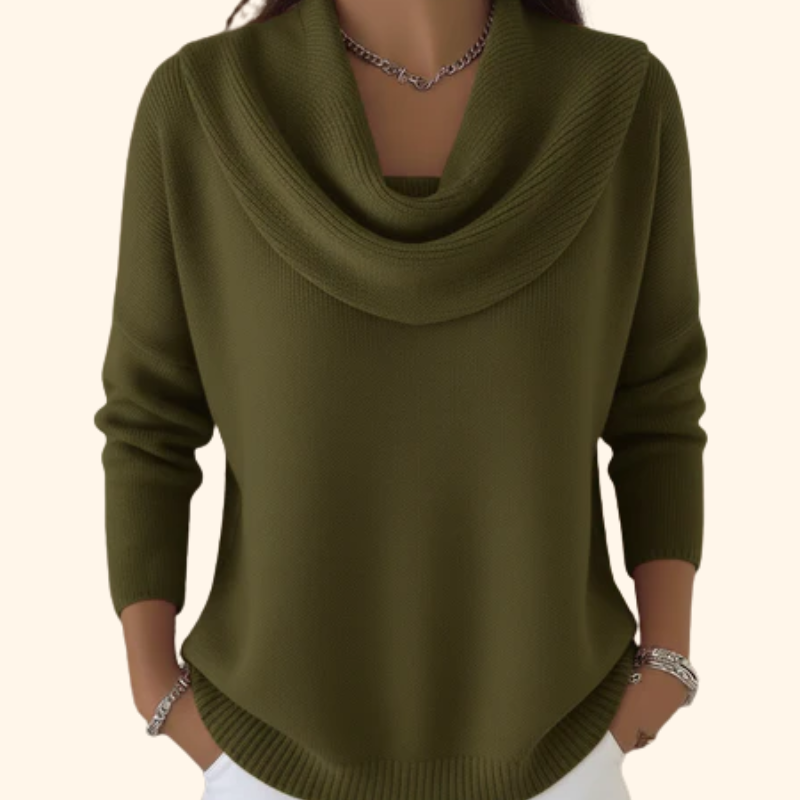 Julia | Draped Collar Knitwear
