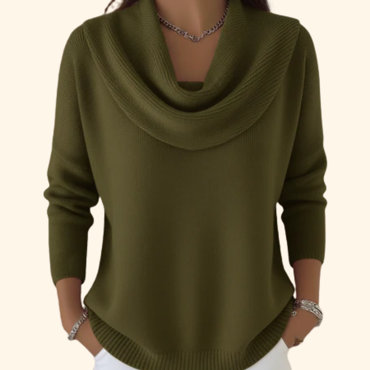 Julia | Draped Collar Knitwear