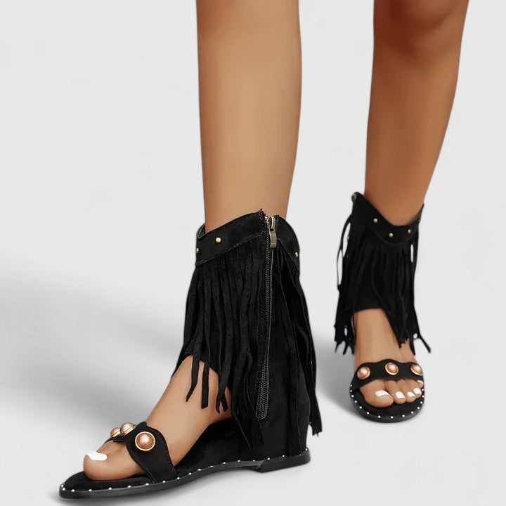 Eira - Chic Fringed Sandals