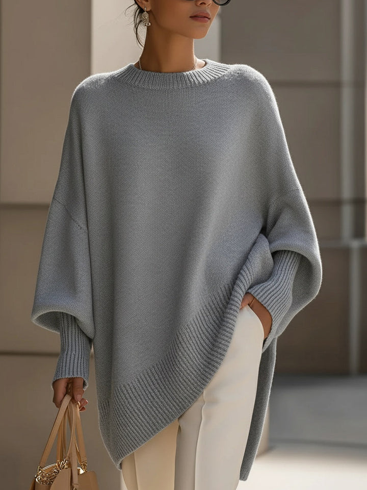 Jennifer | Oversized Draped Sweater with Wide Neckline