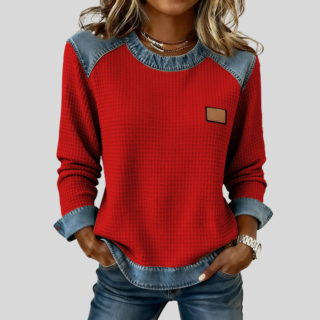 Diede | Sporty Sweater with Contrast Features