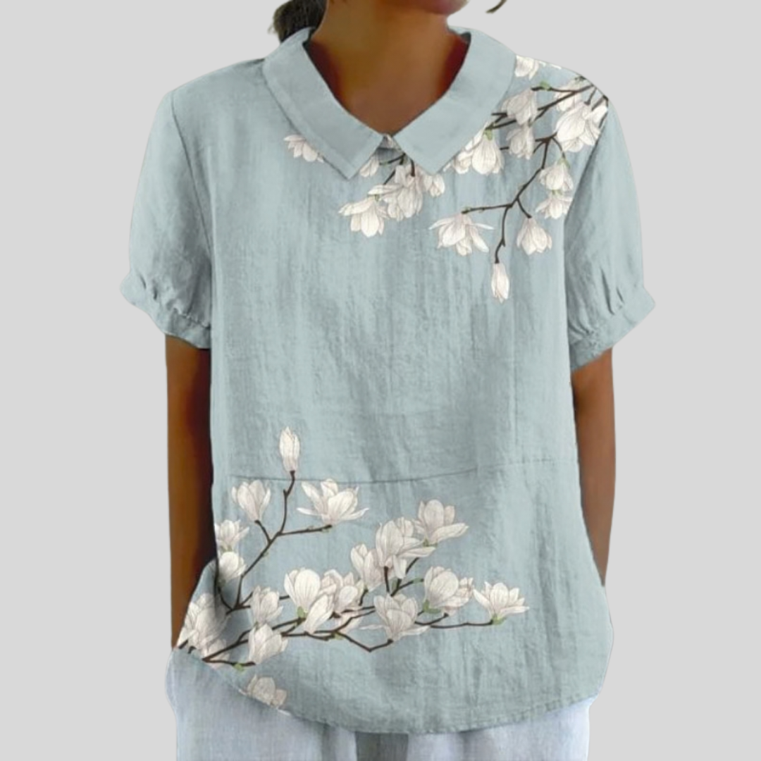 Elegant Floral Top in Comfortable Fit