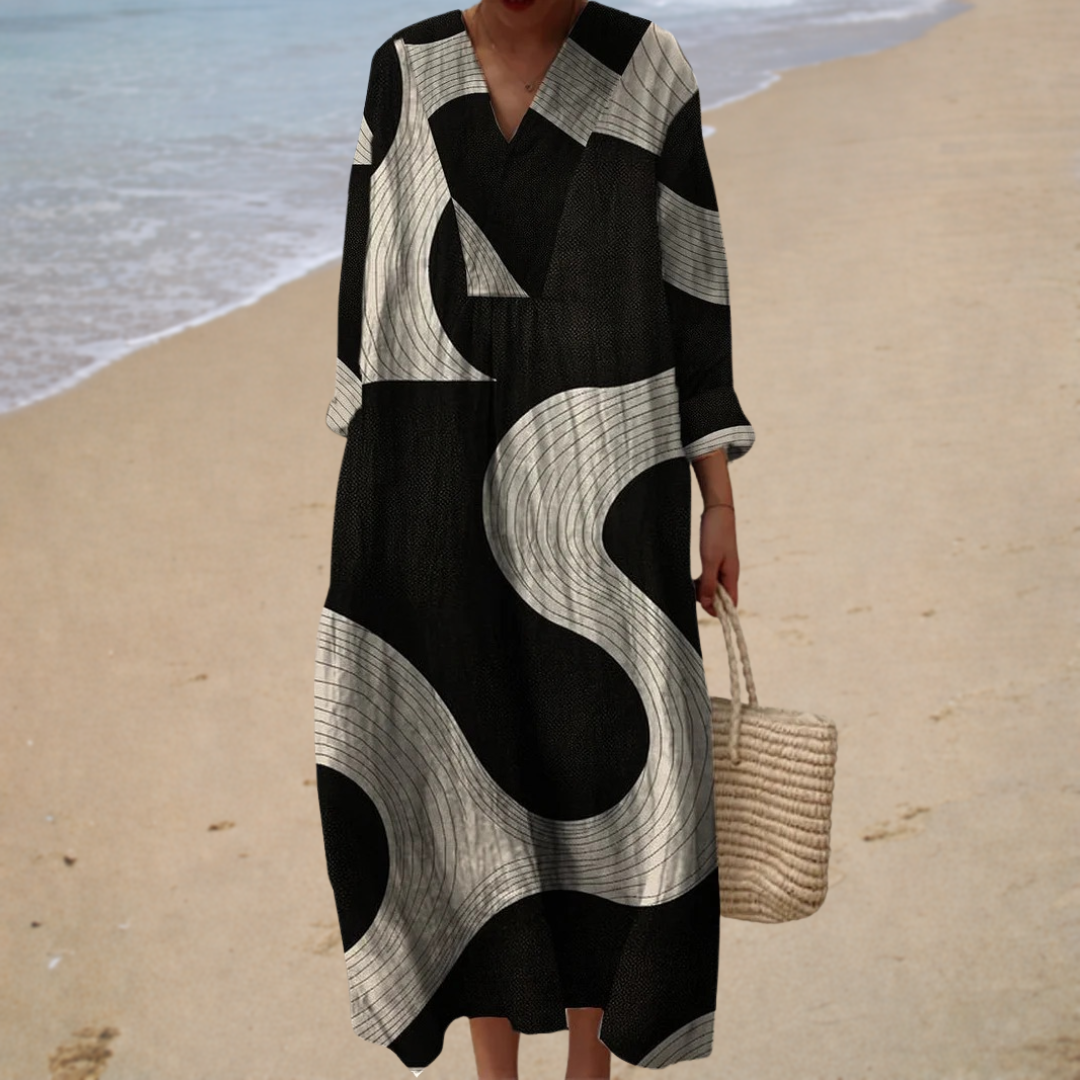 Elegantly Printed Summer Dress