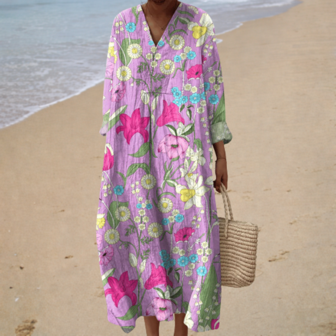 Elegant Printed Summer Dress