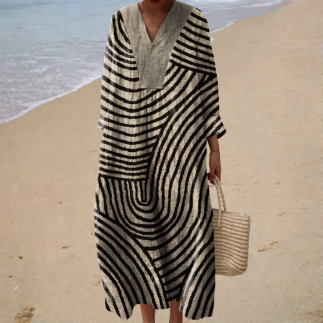 Elegant Printed Summer Dress