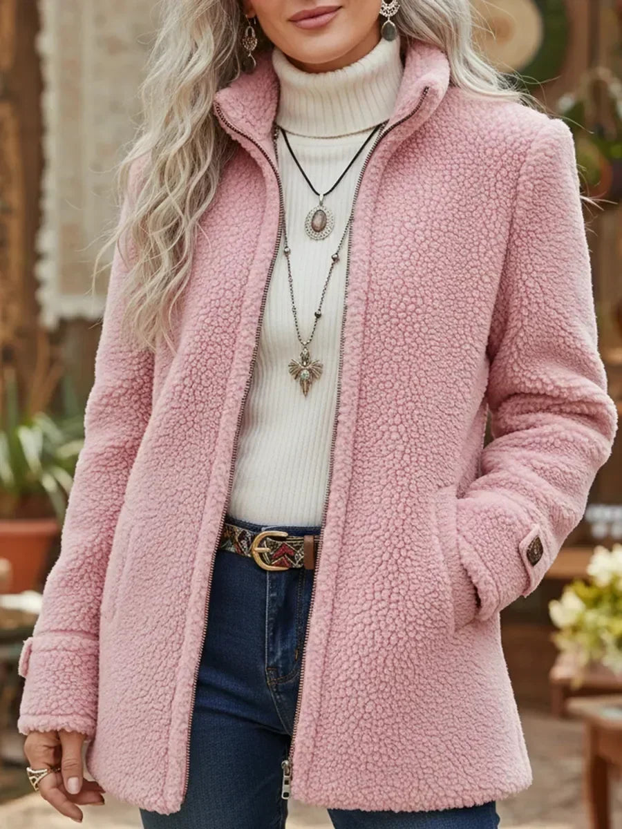 Ilona | Soft Zip Jacket with High Collar