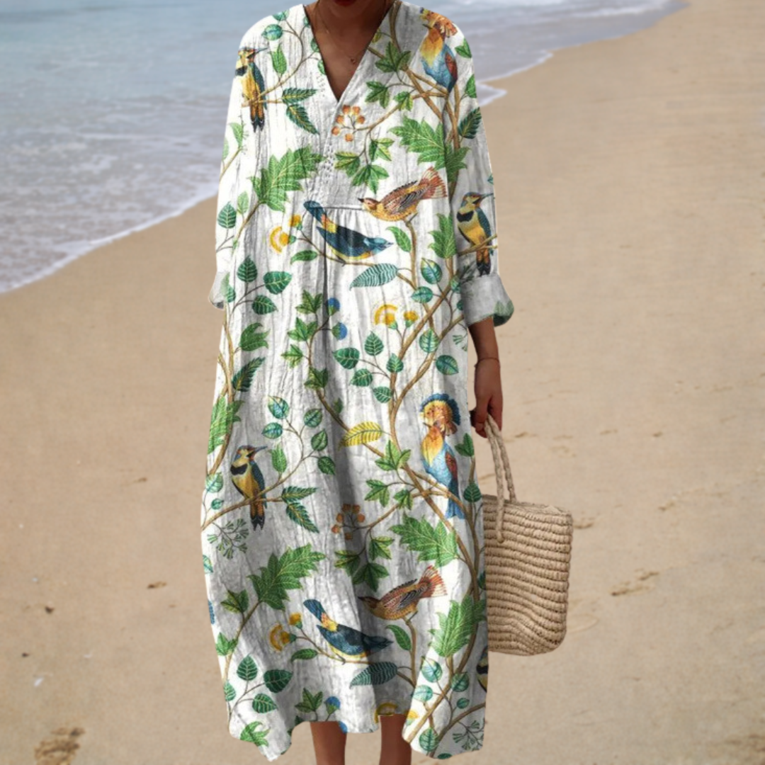 Elegant Printed Summer Dress