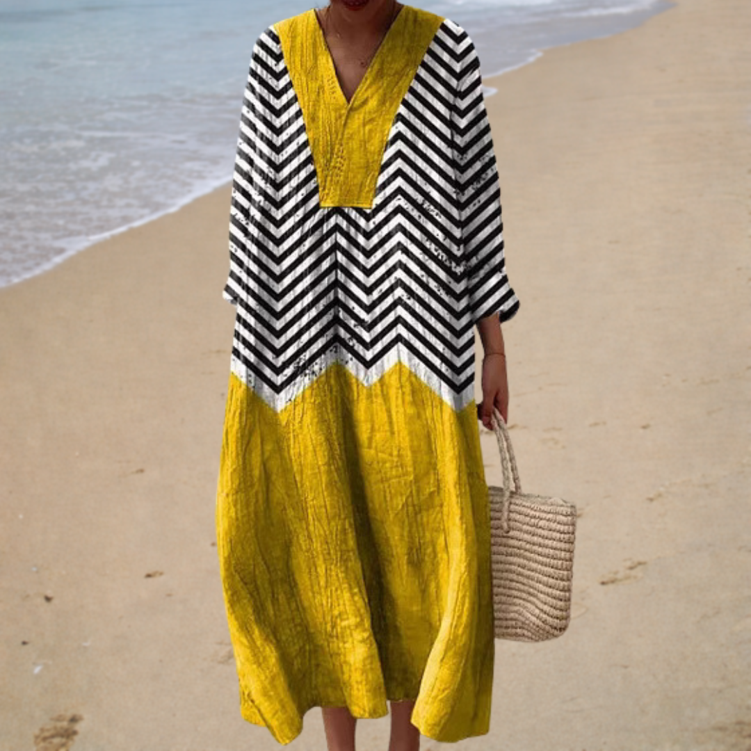 Elegant Printed Summer Dress