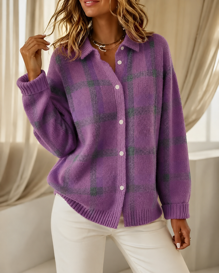 Tesa™ | Checked Knit Jumper