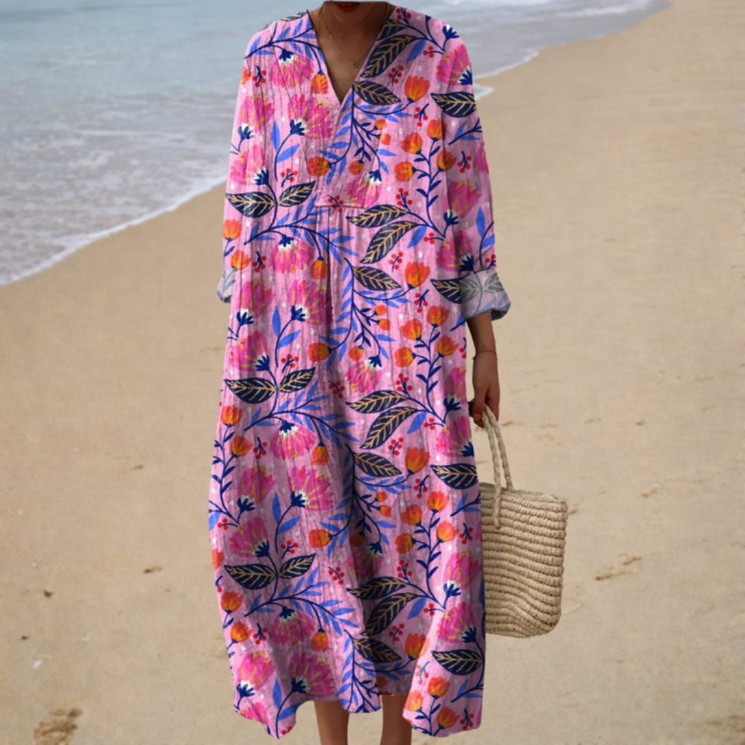 Elegant Printed Summer Dress