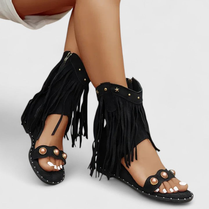 Eira - Chic Fringed Sandals