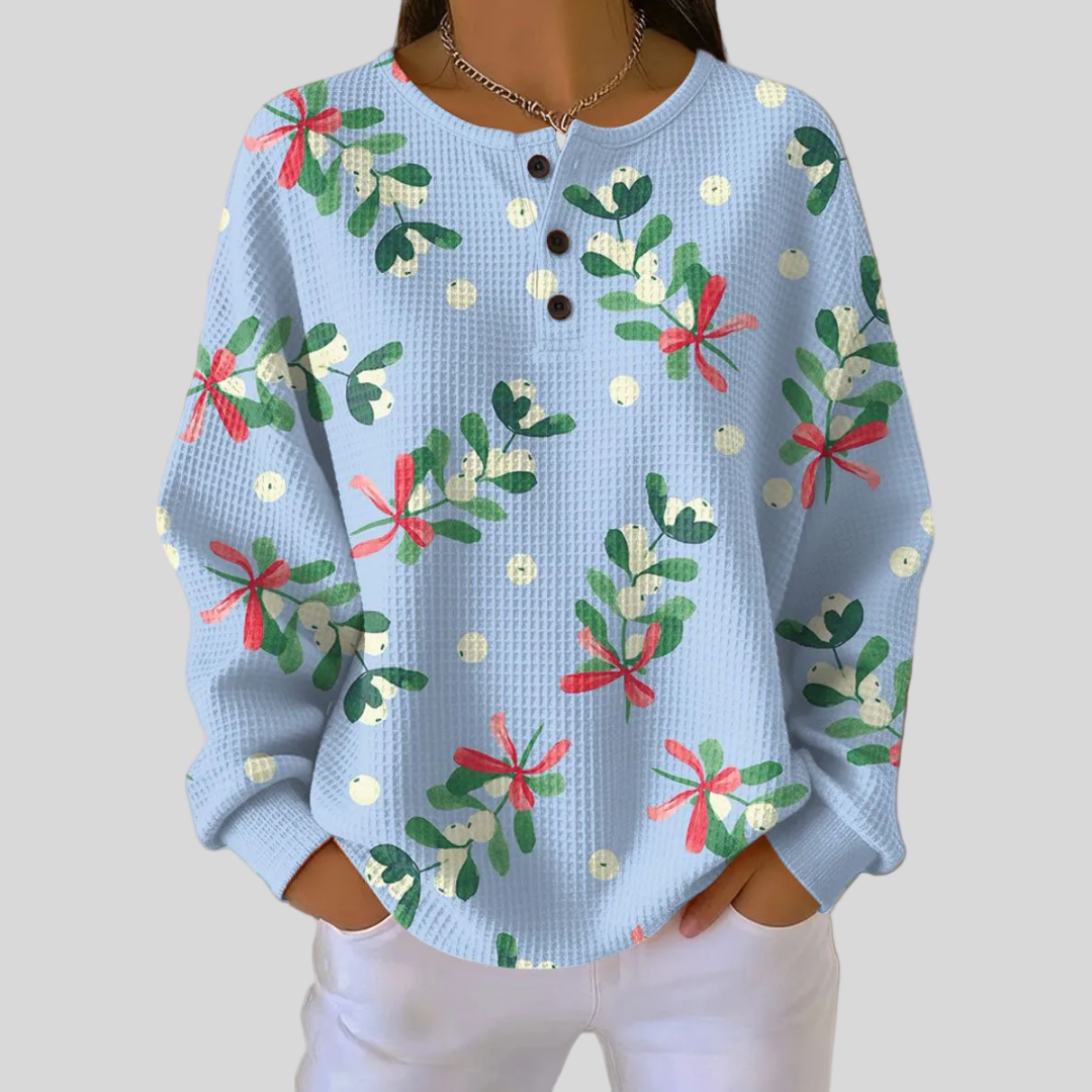 Jeltje | Floral Print Christmas Sweatshirt