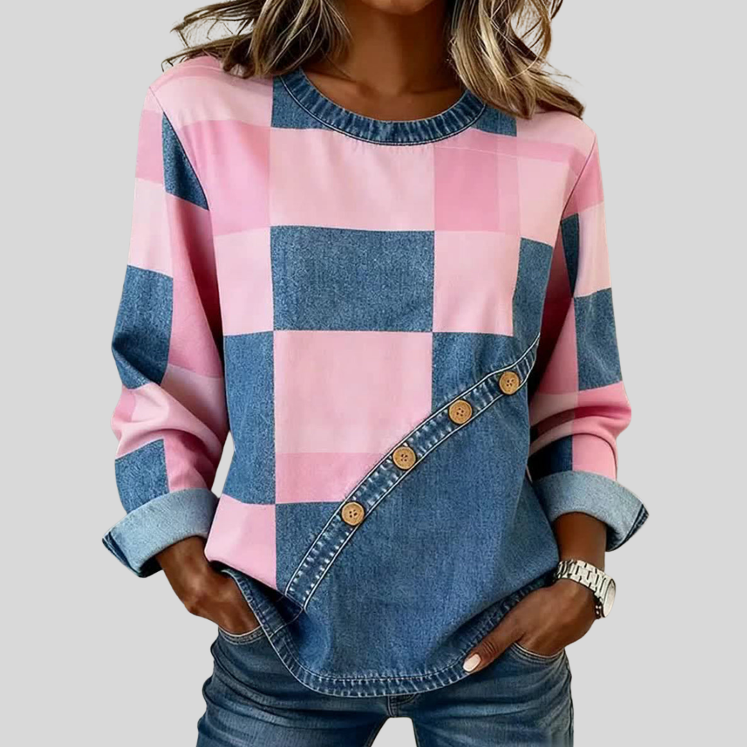 Harmke | Cozy Patchwork Sweater