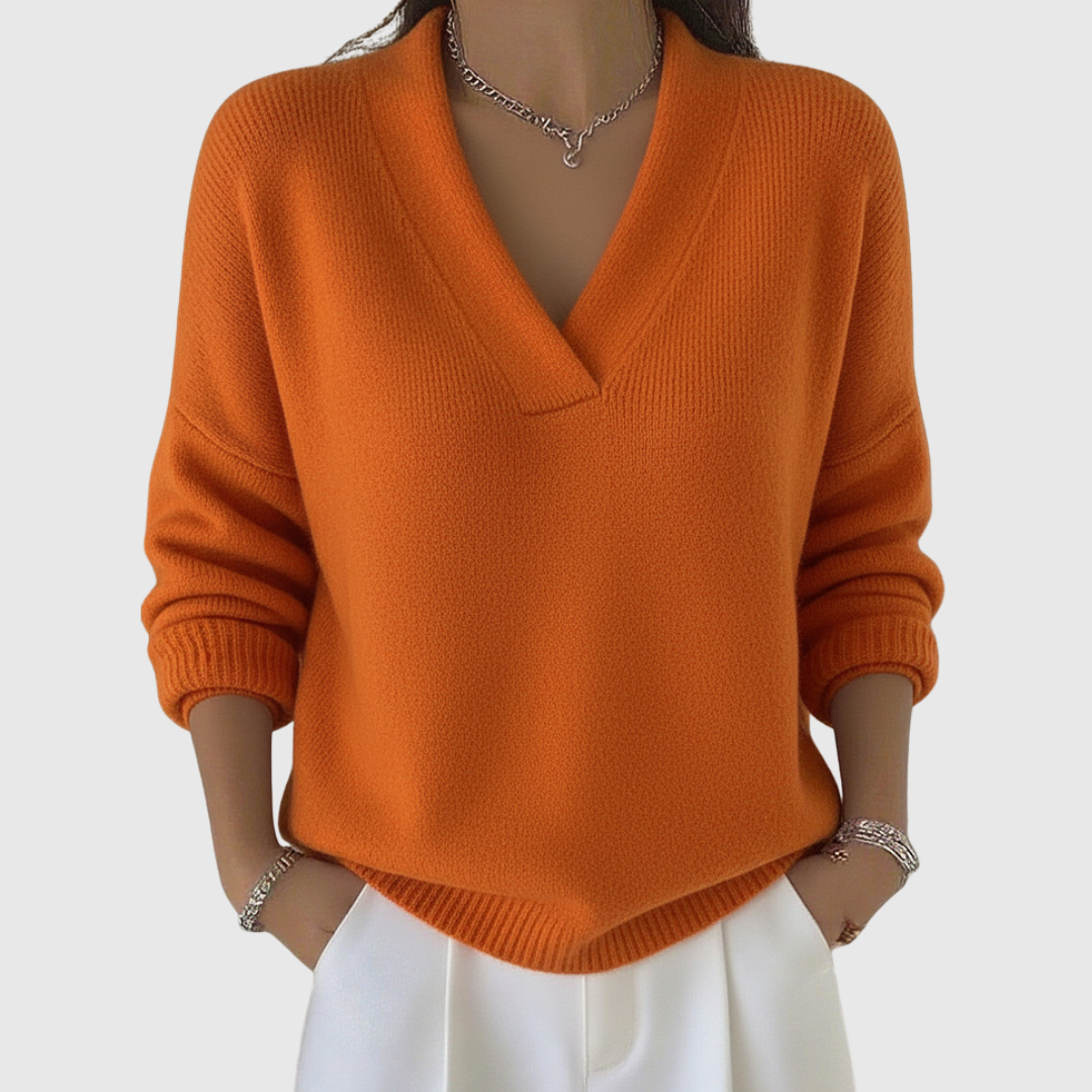 Faye | Soft V-Neck Casual Jumper