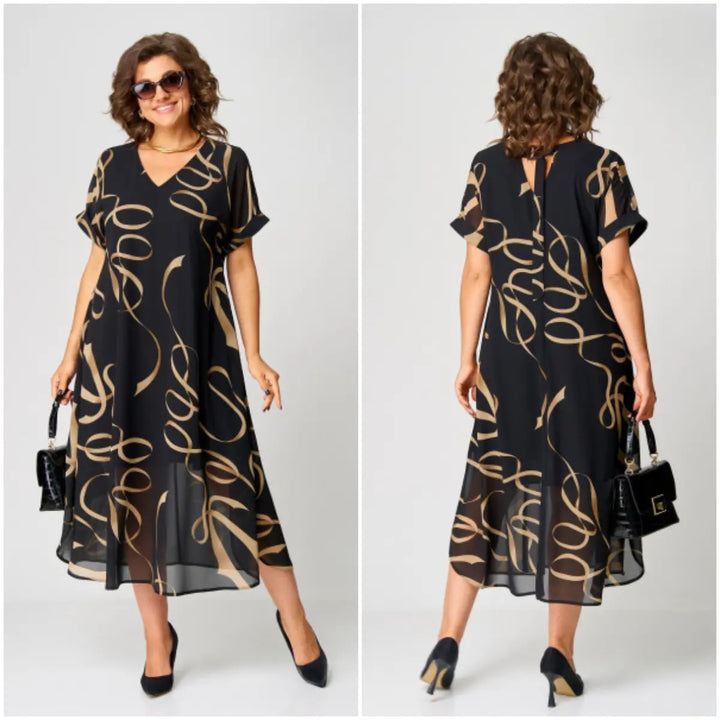 Pauline - Elegant Patterned Dress
