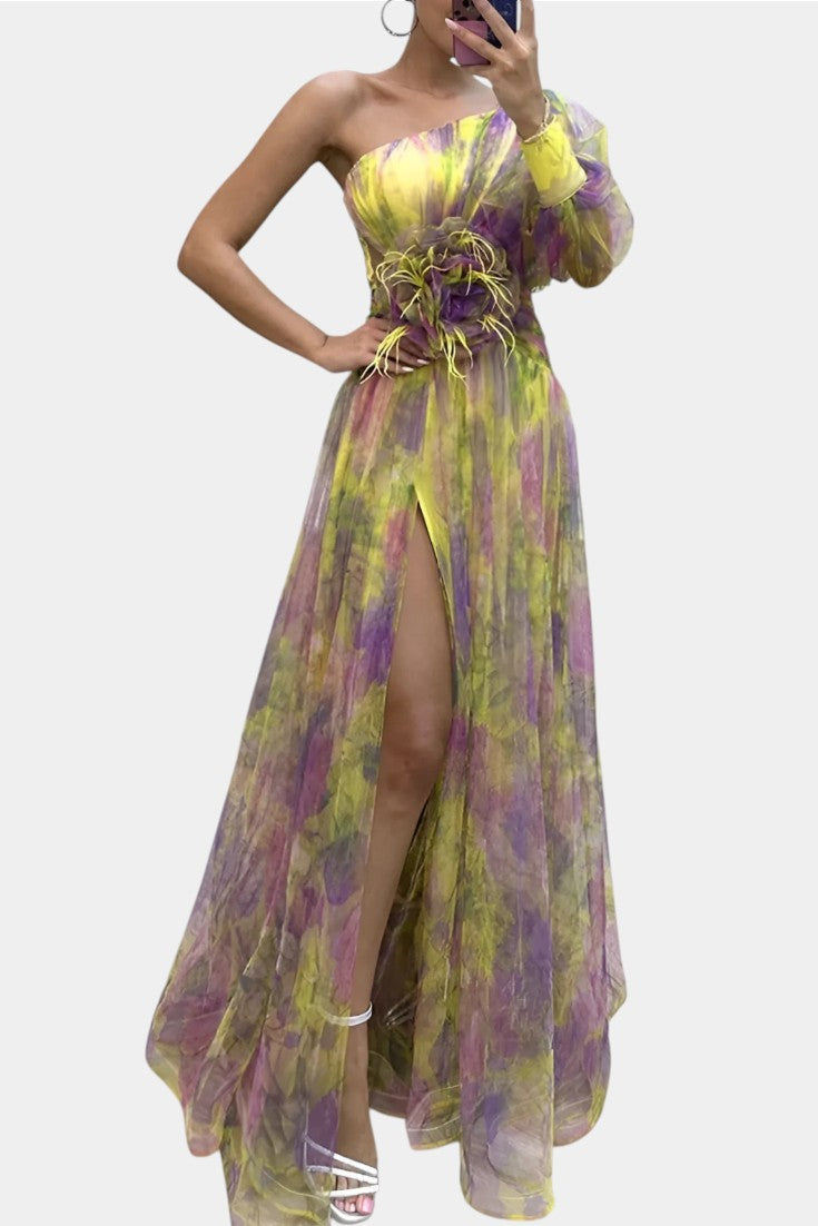 Teodora Asymmetrical Maxi Dress